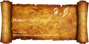 Humor József névjegykártya